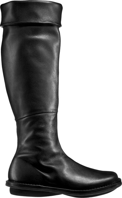 trippen boots black leather closed
